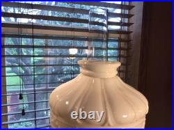 Short Mantle Or Table 18 Lincoln Drape Oil Lamp With Awesome Shade And Wick
