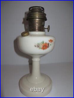 Slimplicity Alacite Decaled Floral Aladdin Lamp 1948-1953 Nu-Type Model B Burner