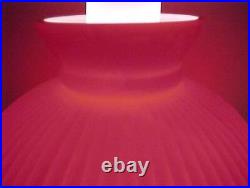Student Lamp Shade 10 inch Ribbed Red Cased Glass fits Aladdin Oil Kerosene
