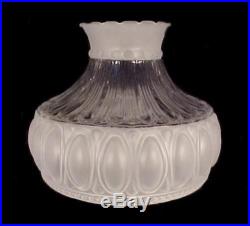Student Lamp Shade Frosted Clear Glass 10 in Kerosene Oil Electric fits Aladdin