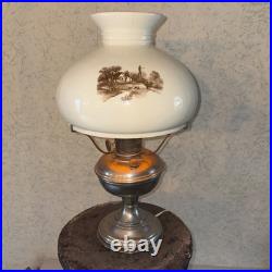 Stunning Antique Aladdin Model 11 Electrified Oil Lamp Colonial Farmhouse Shade