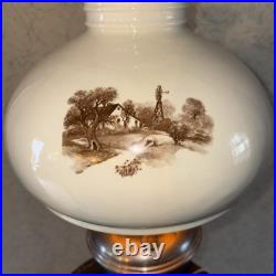 Stunning Antique Aladdin Model 11 Electrified Oil Lamp Colonial Farmhouse Shade