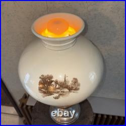 Stunning Antique Aladdin Model 11 Electrified Oil Lamp Colonial Farmhouse Shade