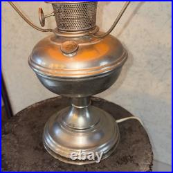 Stunning Antique Aladdin Model 11 Electrified Oil Lamp Colonial Farmhouse Shade