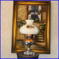 Stunning Antique Aladdin Model 11 Electrified Oil Lamp Colonial Farmhouse Shade
