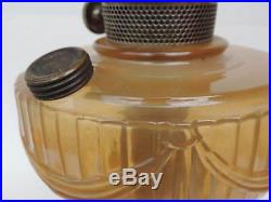 Super Rare 1939 B-61O Amber-Opalique Aladdin Short Lincoln Drape Oil Lamp