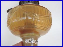 Super Rare 1939 B-61O Amber-Opalique Aladdin Short Lincoln Drape Oil Lamp BIN