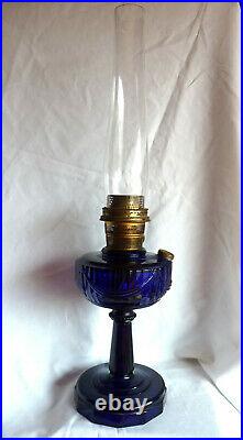TALL LINCOLN DRAPE COBALT BLUE Vintage ALADDIN Mantle Lamp Excellent Cond