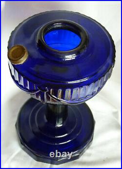 TALL LINCOLN DRAPE COBALT BLUE Vintage ALADDIN Mantle Lamp Excellent Cond