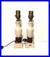 TWO VINTAGE ALADDIN ALACITE BOUDOIR LAMP with ORIGINAL LABEL 11 TALL MID CENTURY