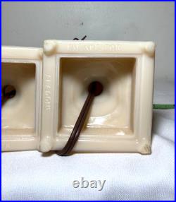 TWO VINTAGE ALADDIN ALACITE BOUDOIR LAMP with ORIGINAL LABEL 11 TALL MID CENTURY