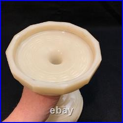 Tall Aladdin Lincoln Drape Alacite Uranium Glass Oil Lamp with Chimney