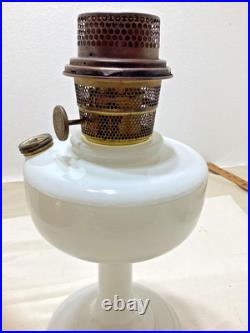 Tall Moonstone Simplicity Aladdin Kerosene Lamp 1949-52 Model B Burner #4537