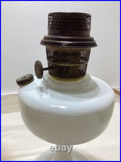 Tall Moonstone Simplicity Aladdin Kerosene Lamp 1949-52 Model B Burner #4537