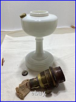 Tall Moonstone Simplicity Aladdin Kerosene Lamp 1949-52 Model B Burner #4537
