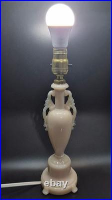 Uranium Glass Aladdin Mini Table Lamp (It glows!)