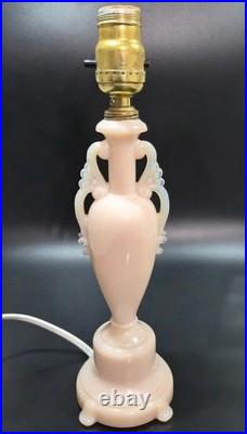 Uranium Glass Aladdin Mini Table Lamp (It glows!)
