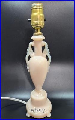 Uranium Glass Aladdin Mini Table Lamp (It glows!)