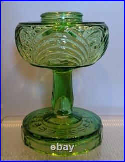 Uranium Glass Green Aladdin Oil Lamp Washington Drape Model B-54 Vintage