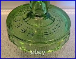 Uranium Glass Green Aladdin Oil Lamp Washington Drape Model B-54 Vintage
