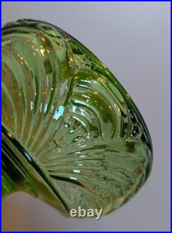 Uranium Glass Green Aladdin Oil Lamp Washington Drape Model B-54 Vintage