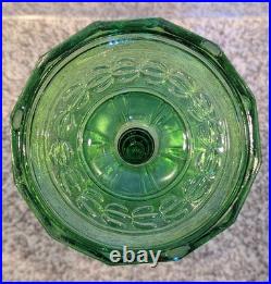 Uranium Glass Green Aladdin Oil Lamp Washington Drape Model B-54 Vintage