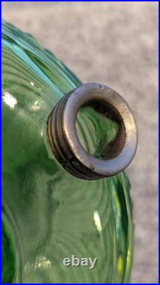 Uranium Glass Green Aladdin Oil Lamp Washington Drape Model B-54 Vintage