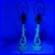 Uranium Glass Old Formula Alacite Boudoir Lamp By Aladdin UV Reactive 1939