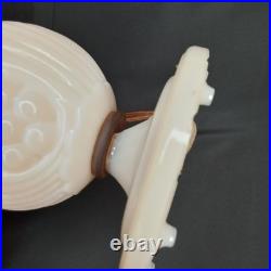 Uranium Glass Old Formula Alacite Boudoir Lamp By Aladdin UV Reactive 1939 Uranium Glass Old Formula Alacite Boudoir Lamp By Aladdin UV Reactive 1939