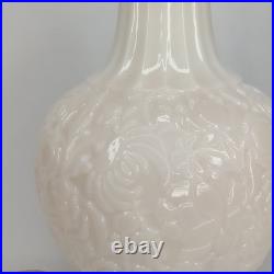 Uranium Glass Old Formula Alacite Embossed Lamp By Aladdin UV Reactive 1939