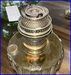 Uranium glass kerosene oil lamp Aladdin