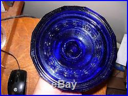 VINTAGE 1970S COBALT BLUE ALADDIN LINCOLN DRAPE KEROSENE OIL LAMP BASE 9 IN. NEW
