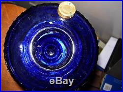 VINTAGE 1970S COBALT BLUE ALADDIN LINCOLN DRAPE KEROSENE OIL LAMP BASE 9 NEW