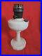 VINTAGE ALADDIN Alacite White Lincoln Drape Oil Lamp Nu-Type B Burner with Wick