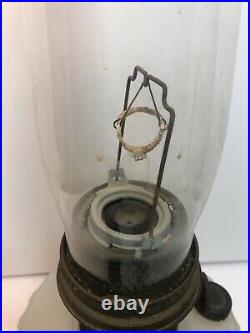 VINTAGE ALADDIN MODEL B WHITE Milk Glass OIL KEROSENE LAMP 23.5