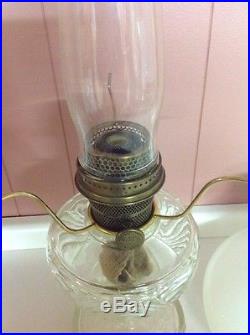 VINTAGE ANTIQUE Aladdin Nu-Type Model B Washington Drape Lamp White Glass Shade