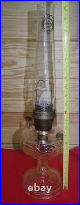 VINTAGE Aladdin Clear Washington Drape Oil Lamp Nu-Type Model B withLox-On Mantle