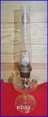 VINTAGE Aladdin Clear Washington Drape Oil Lamp Nu-Type Model B withLox-On Mantle