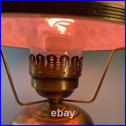 VINTAGE Aladdin Electrified Brass Table Lamp (HD99)with Milk Glass Shade