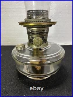 VINTAGE Aladdin Nu-Type Model B Glass Oil Lamp Base, Chimney 19.5 USA Rare