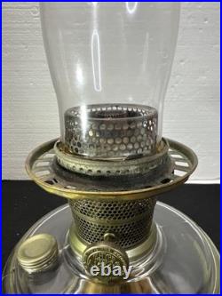 VINTAGE Aladdin Nu-Type Model B Glass Oil Lamp Base, Chimney 19.5 USA Rare