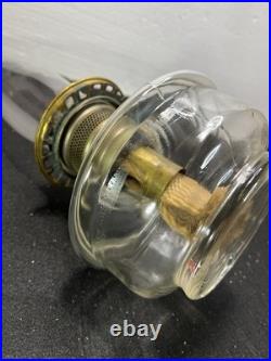 VINTAGE Aladdin Nu-Type Model B Glass Oil Lamp Base, Chimney 19.5 USA Rare