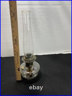 VINTAGE Aladdin Nu-Type Model B Glass Oil Lamp Base, Chimney 19.5 USA Rare