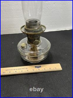 VINTAGE Aladdin Nu-Type Model B Glass Oil Lamp Base, Chimney 19.5 USA Rare