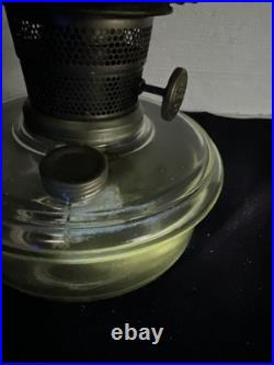 VINTAGE Aladdin Nu-Type Model B Glass Oil Lamp Base, Chimney 19.5 USA Rare