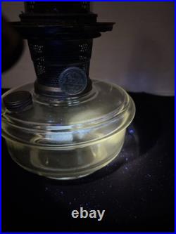 VINTAGE Aladdin Nu-Type Model B Glass Oil Lamp Base, Chimney 19.5 USA Rare