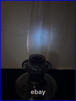 VINTAGE Aladdin Nu-Type Model B Glass Oil Lamp Base, Chimney 19.5 USA Rare