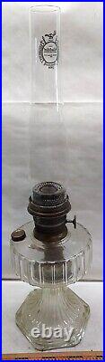 VINTAGE Aladdin Oil Lamp Corinthian 1936 Model B Burner With Chimney