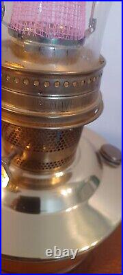 VINTAGE BRASS ALADDIN No. 23 OIL LAMP BODY Glass Great Condition (B5)