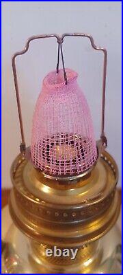 VINTAGE BRASS ALADDIN No. 23 OIL LAMP BODY Glass Great Condition (B5)